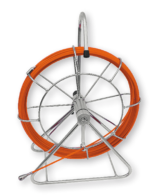 Sonda in fibra di vetro rivestita in PP con avvolgitore verticale zincato Ø 4.5mm 50 metri