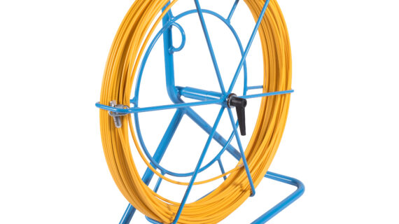 Sonda passacavo in fibra di vetro  Ø 9 mm 80 metri su avvolgitore in acciaio