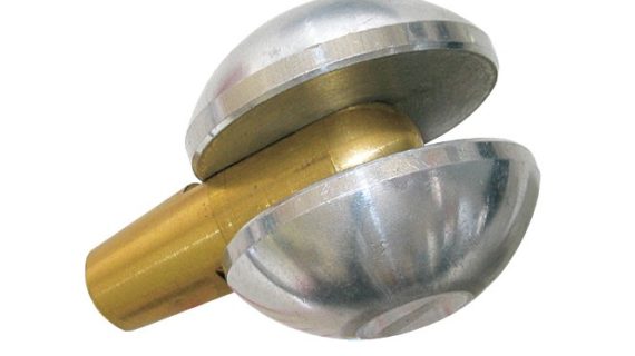 Puntale con rotella per sonde in acciaio piatto 10 mm