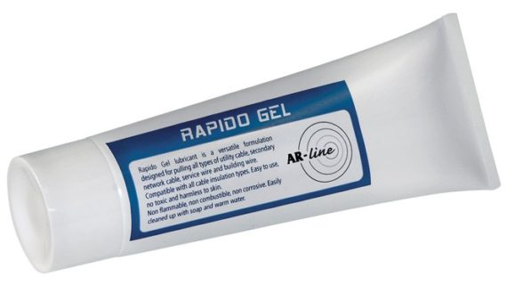 RapidoGel.025.Gel lubrificante per cavi. Riduce dell’80% l’attrito durante la posa dei cavi elettrici, telefonici, fibra ottica e coassiali.