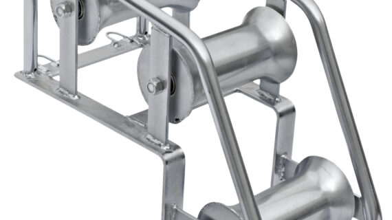 triplo rullo posa cavo in acciaio zincato , bordo camerette