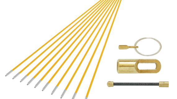 10 metri , Asta di spinta cavi per controsoffitti , pareti mobili e pavimenti galleggianti. made in Europe